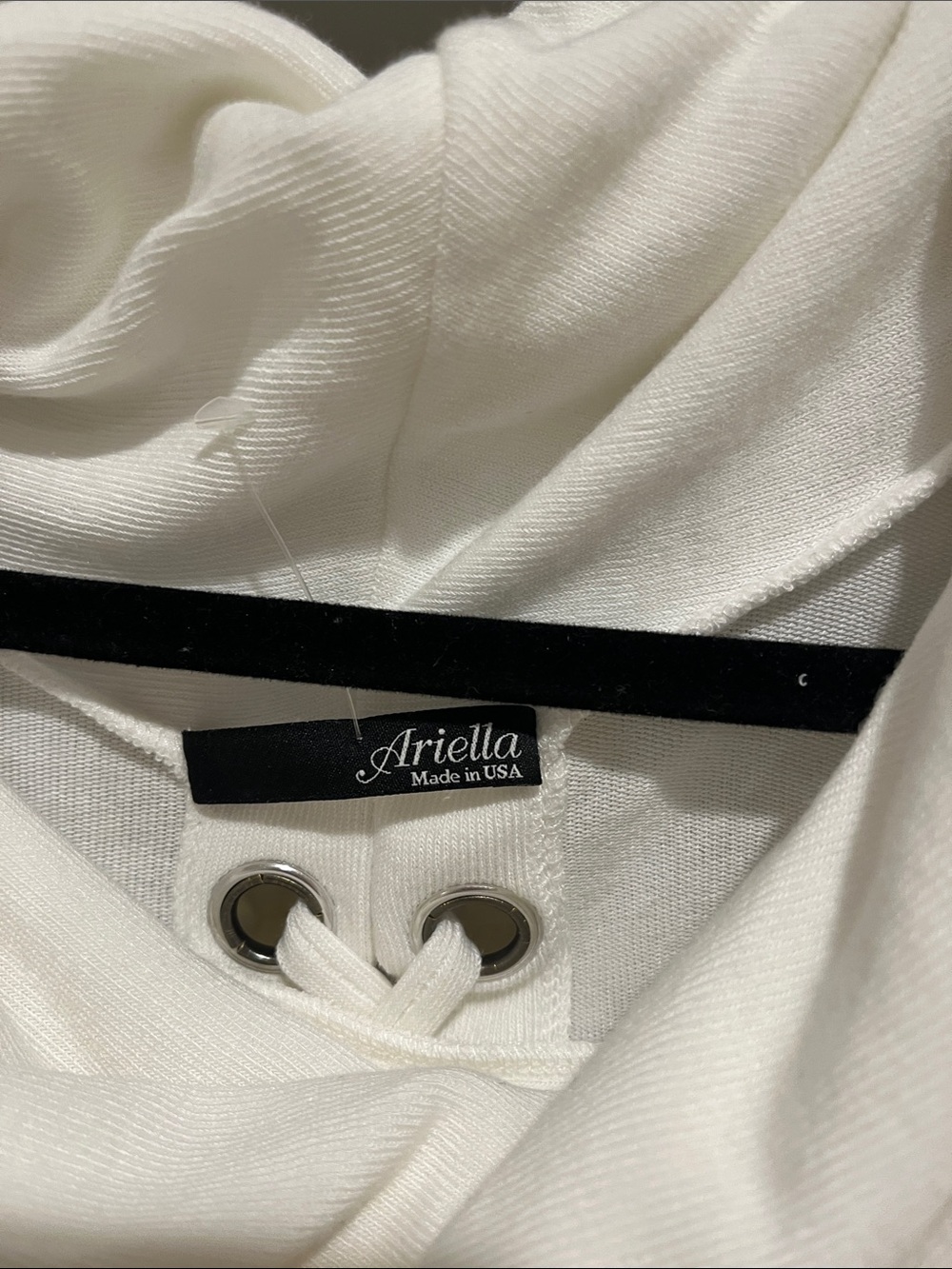 Ariella White Lace-Up back  Top with Silver Eyelets